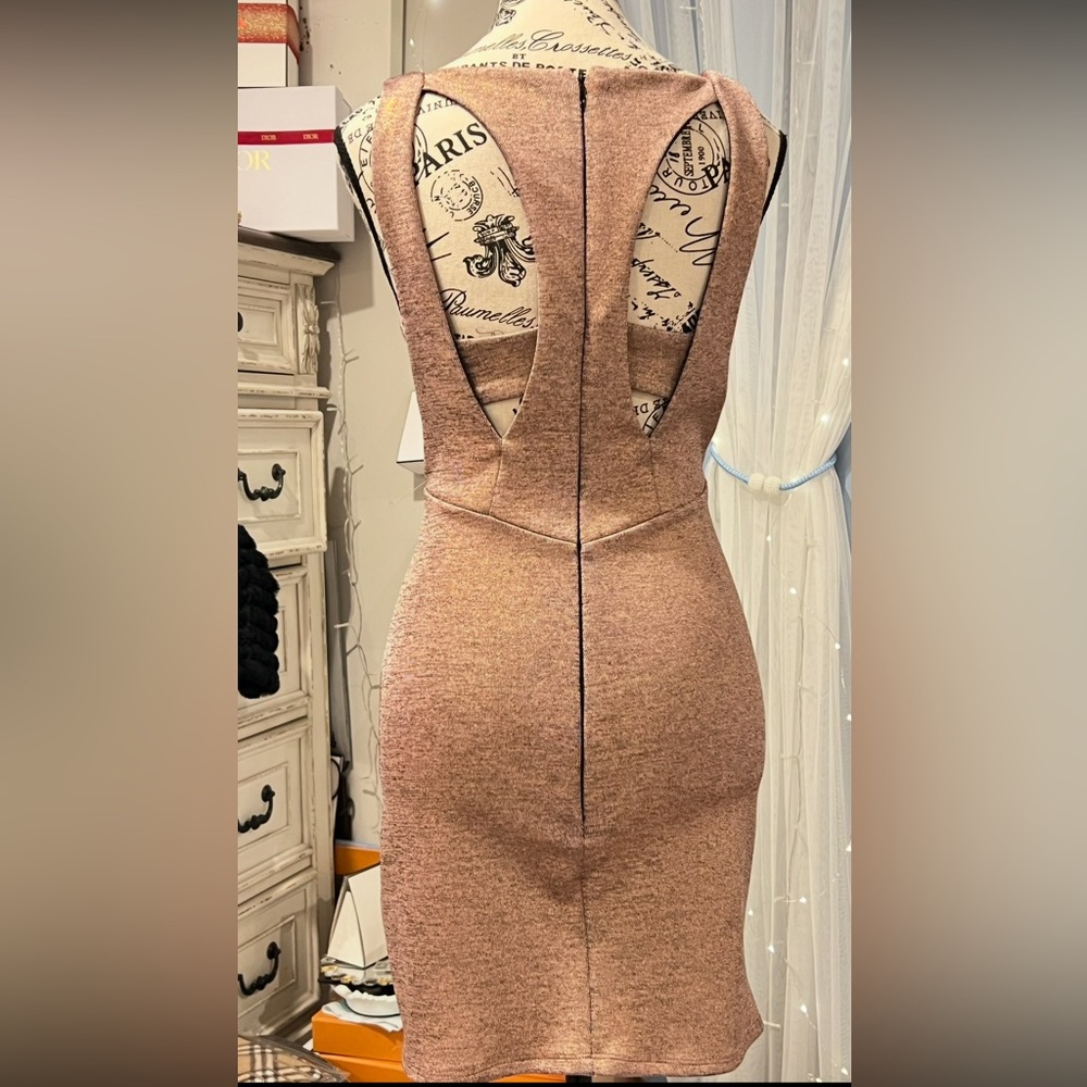 Topshop Tan Backless Dress - Picture 2 of 7